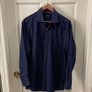 Charles Tyrwhitt Navy Shirt with Small Pink Dot Print